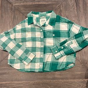 American Eagle Women’s Sz M Flannel Crop